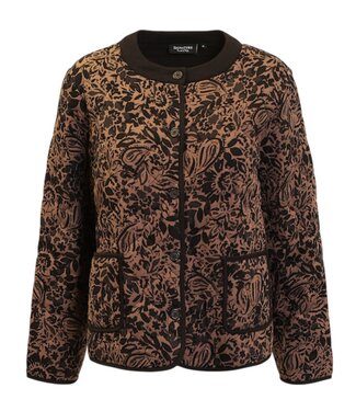 Signature bomber jasje met print bruin- zwart Signature