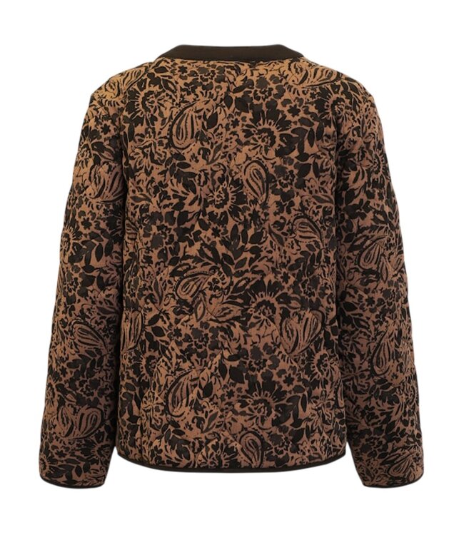 bomber jasje met print bruin- zwart Signature
