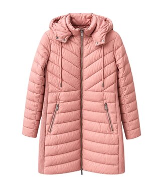 Cherry Berry Lange winterjas met afritsbare capuchon roze CherryBerry