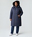 Lange winterjas met afritsbare capuchon marine CherryBerry