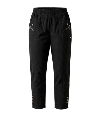 Cherry Berry WINTER Stretch broek dames knopen met elastische tailleband (Fleece gevoerd) CherryBerry