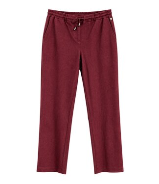 Sensia dames pantalon Pigal flared visgraat bordeaux- rood Sensia