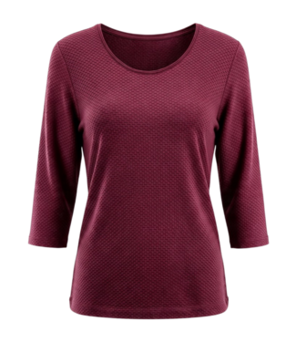 Sunday effen dames blouson met boord puntjes bordeaux Sunday