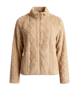 M.X.O. blouson vest met kabelstructuur en ritssluiting camel M.X.O.