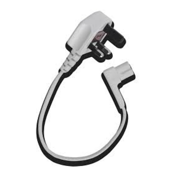 Flexson Short White Right Angle Power Lead for Sonos One/One SL/Play:1