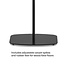 Flexson Move Black Fixed Height Floor Stand for Sonos Move Speaker