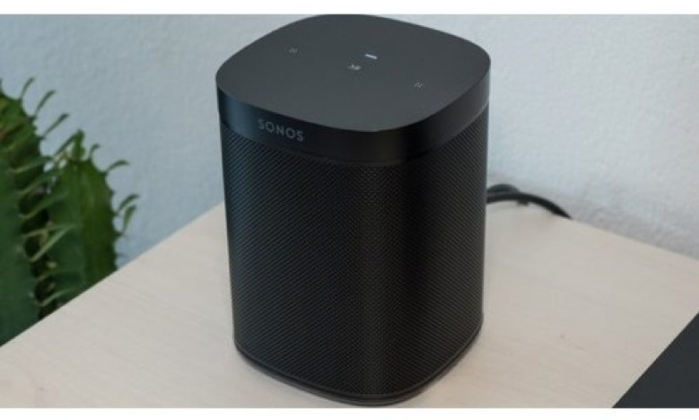 Sonos One speaker in a domestic setting