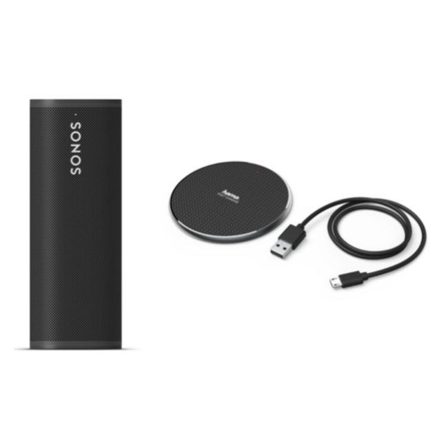 Bekentenis Wet en regelgeving fysiek Sonos ROAM Bluetooth Speaker & Hama Wireless Charger Bundle - Powerbutton