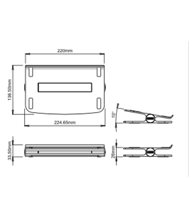 Flexson Five/Play 5 (Gen 2) Desktop Stand Black