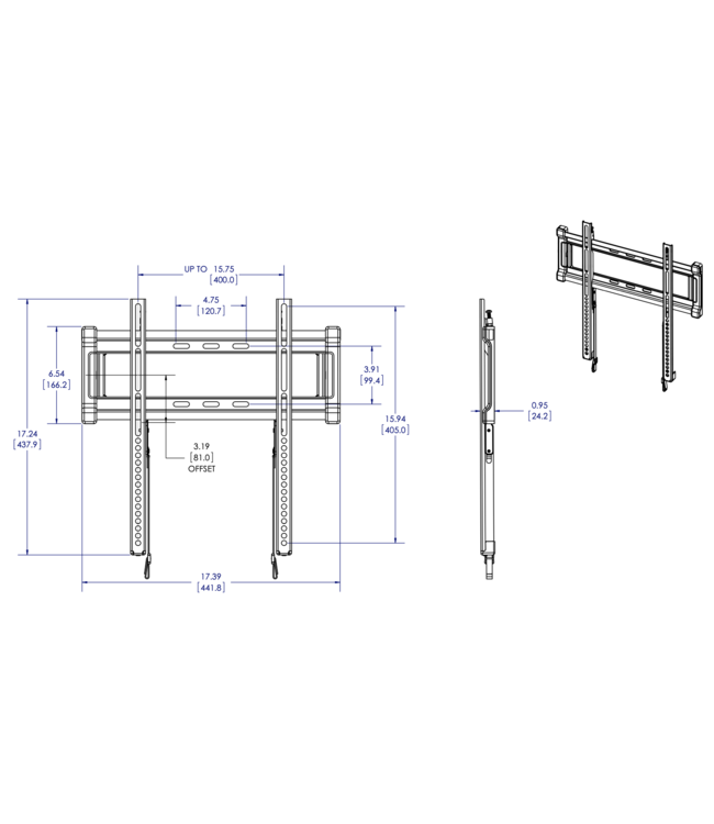 Sanus VuePoint F32C-B2 Fixed 32-55" Inch TV Wall Bracket