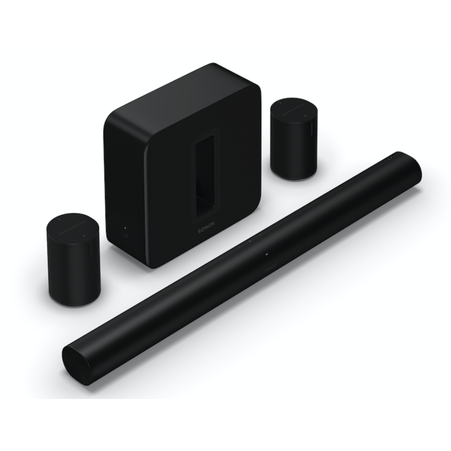 Sonos Arc Soundbar, Sub (Gen:3) & 2x Era 100 Home Cinema Speaker Bundle