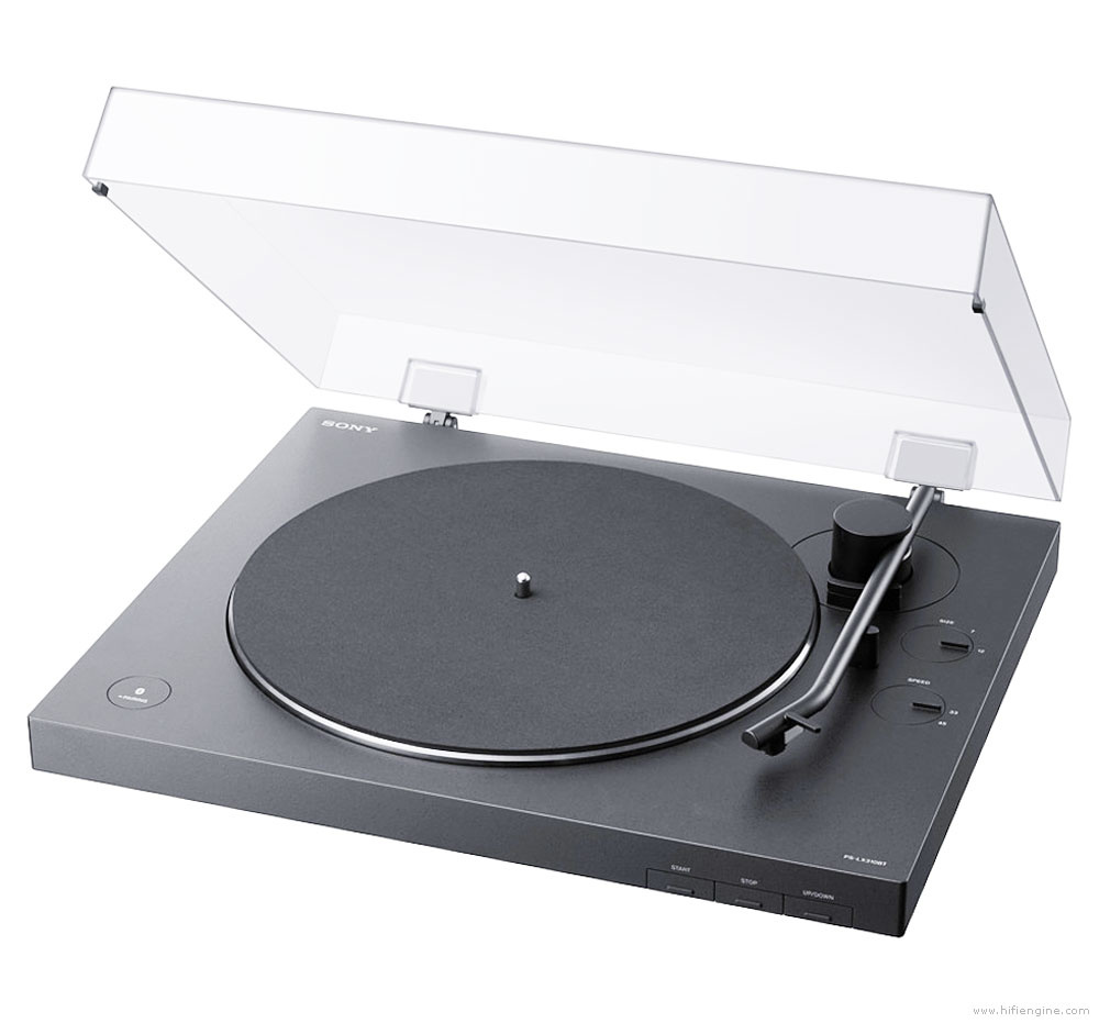 Sony PSLX310BT Belt Drive Turntable Bluetooth Black Powerbutton