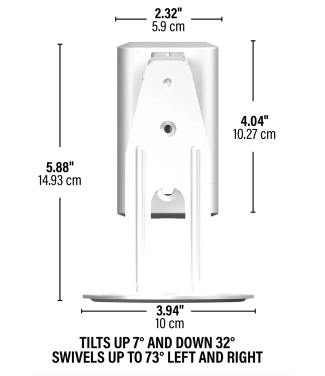 Sanus WSWME12 2x Adjustable Wall Mounts for Sonos Era 100