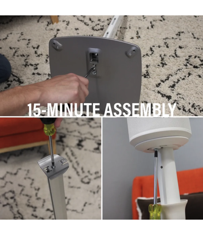 Sanus WSSE1A2 2x Height Adjustable Speaker Stands for Sonos Era 100