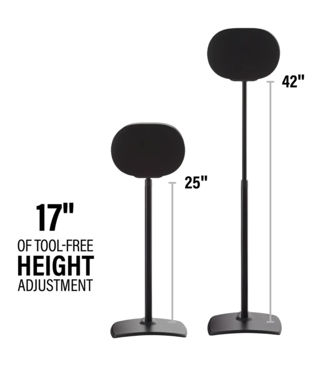 Sanus WSSE3A1 Height Adjustable Speaker Stand for Sonos Era 300