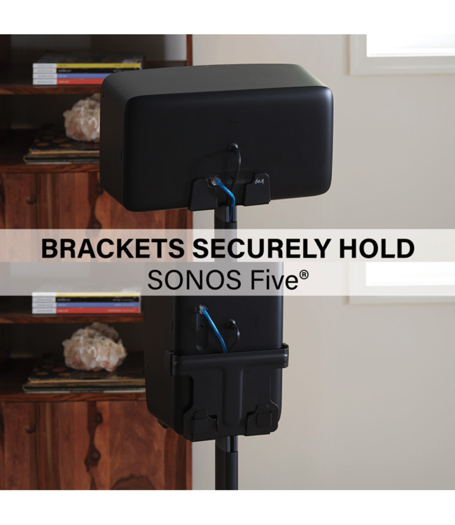 Sanus WSS52-B2 Speaker Stand for Sonos Five/Play 5 Black