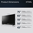 Sony BRAVIA KD-55X75WLPU 55" Inch Smart 4K Ultra HD HDR LED TV with Google TV