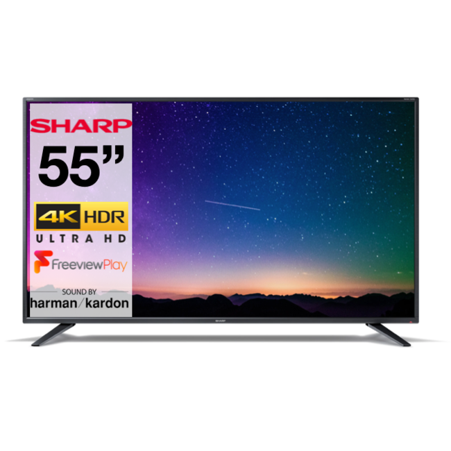 SHARP 4T-C55BJ2KE2FB 55" Inch 4K Ultra HD UHD HDR Smart LED TV (Refurbished)