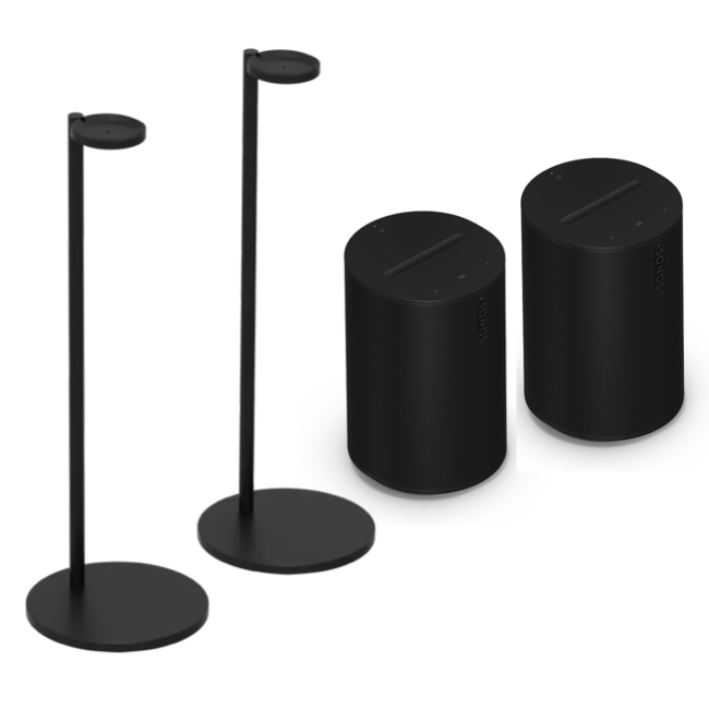 Sonos 2x ERA 100 Smart Speaker & 2x Sonos Floor Stand Bundle