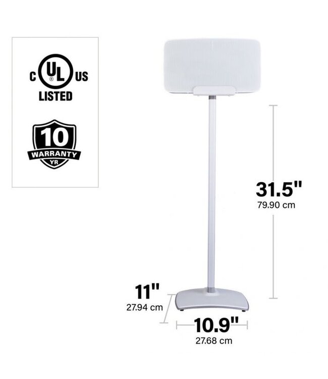 Sanus WSS52-W2 Five/Play:5 Speaker Stand - White