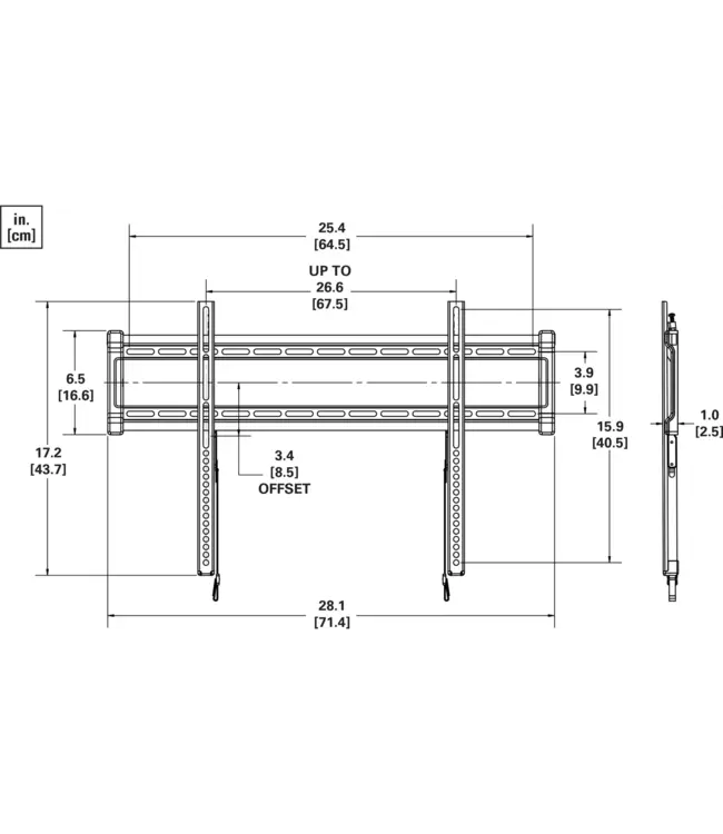 Sanus VuePoint F55C-B2 Fixed 47-90" Inch TV Wall Bracket
