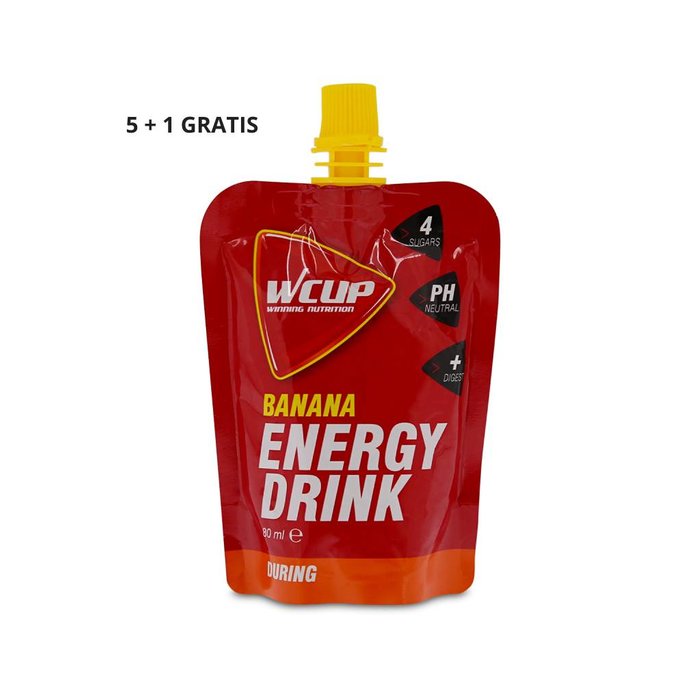 Wcup Wcup energy drink banana 5+1 gratis