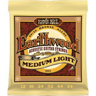 Ernie Ball Ernie Ball 2003 Earthwood Acoustic 12-54 80/20 Bronze
