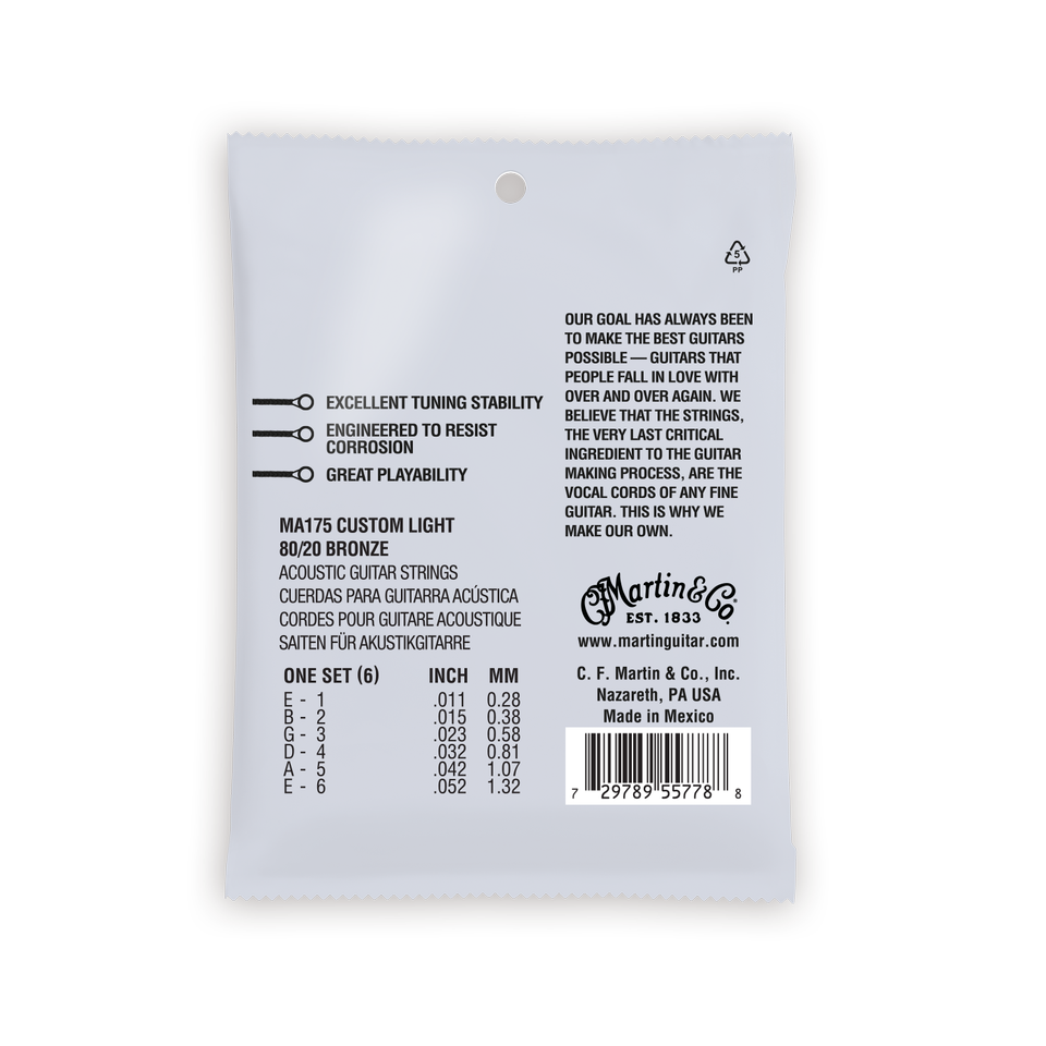 C. F. Martin & Co. Martin MA175 Acoustic 11-52 80/20 Bronze
