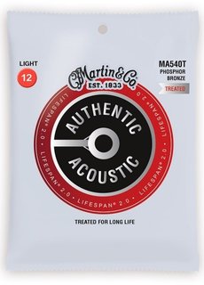 C. F. Martin & Co. Martin Authentic Acoustic Lifespan 'Treated' Phosphor Bronze MA540T Light 12-54