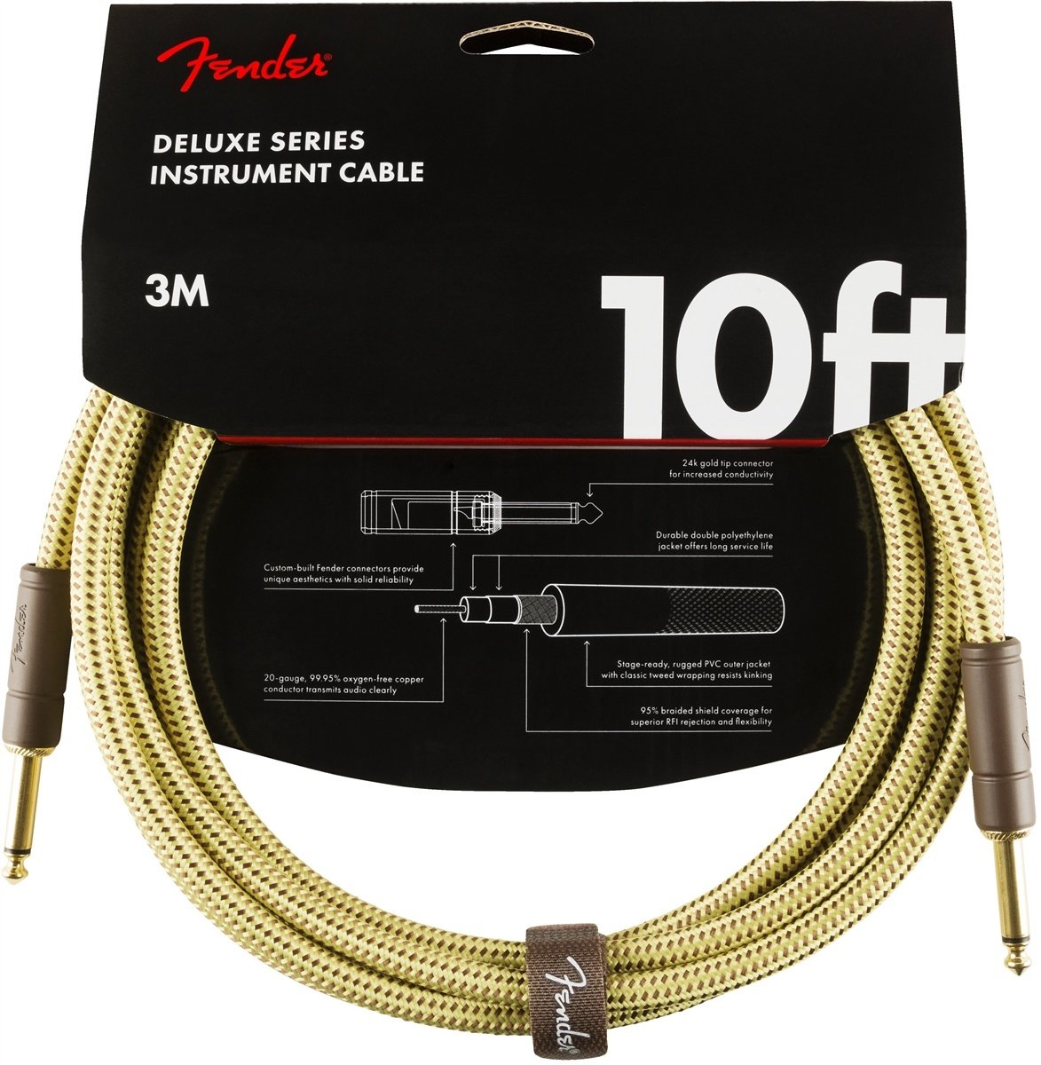 Fender Fender Cable Deluxe Tweed 10ft/3m R-R