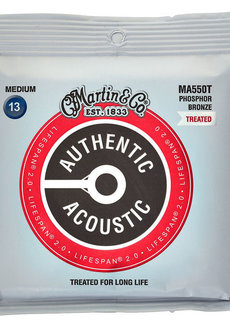 C. F. Martin & Co. Martin Authentic Acoustic Lifespan 'Treated' Phosphor Bronze MA550T Medium 13-56