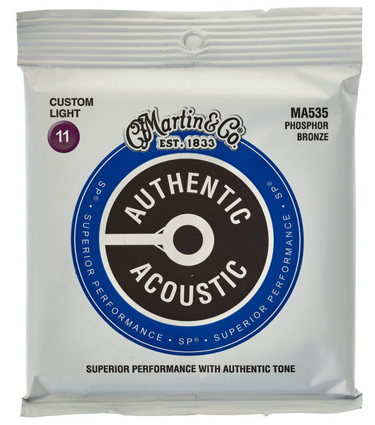 C. F. Martin & Co. Martin Authentic Acoustic Phosphor Bronze MA535 Custom Light 11-52