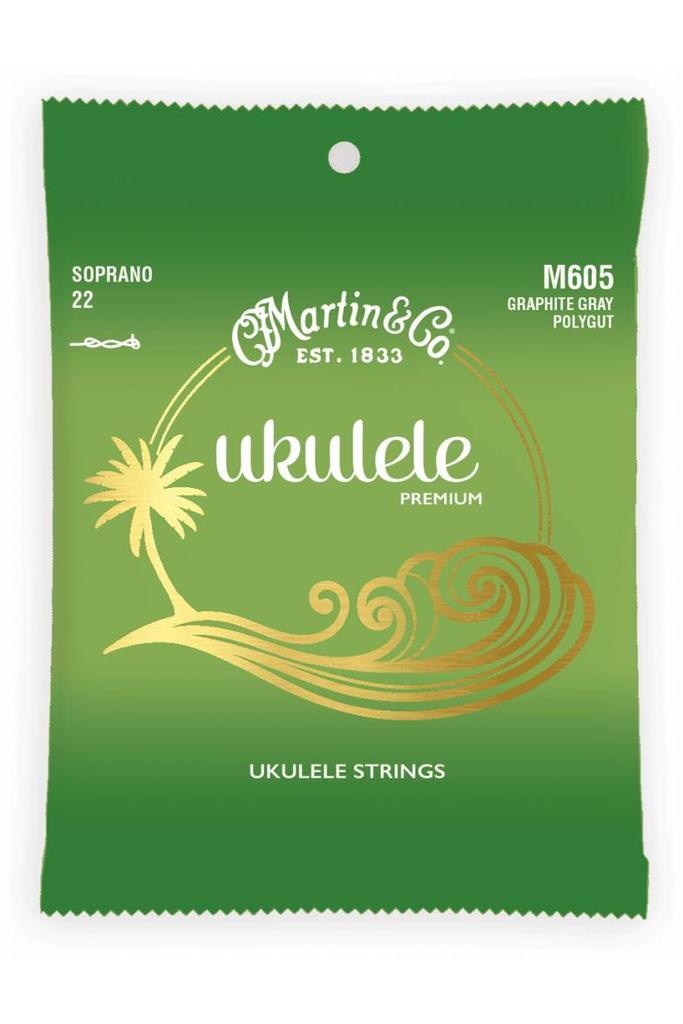 C. F. Martin & Co. Martin M605 Soprano Ukulele Premium 22 Graphite Gray Polygut