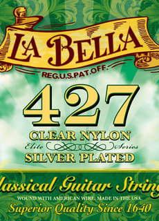 La Bella La Bella 427 'Elite Series' Clear Nylon Silver Plated