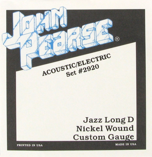 John Pearse John Pearse 2920 Jazz Long D Acoustic/Electric 13-56 Nickel Wound