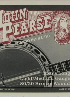 John Pearse John Pearse Banjo 1710 Extra Long Light/Medium Gauge 80/20 Bronze Wound