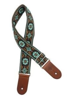 Gaucho Gaucho Traditional Deluxe Series Guitar Strap Brown/Blue