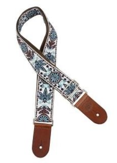 Gaucho Gaucho Traditional Deluxe Series Guitar Strap White/Blue