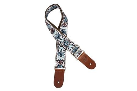Gaucho Gaucho Traditional Deluxe Series Guitar Strap White/Blue