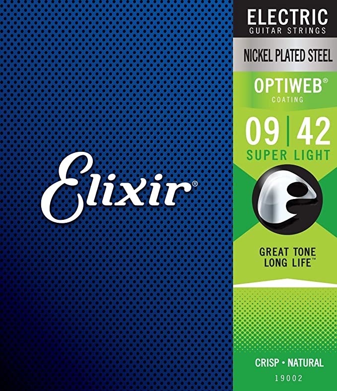 Elixir Nanoweb 09 42 Electric Guitar Strings 19002 Sacksioni