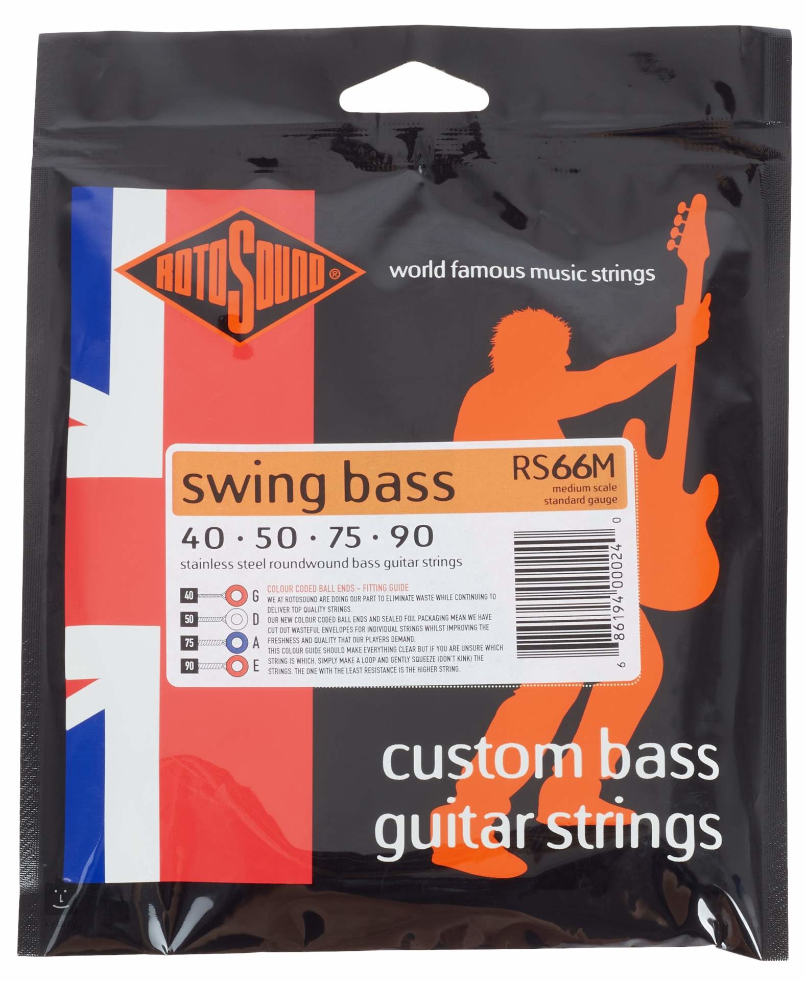 Rotosound Rotosound RS66M Swing Bass 40-90 Medium Scale Stainless Steel