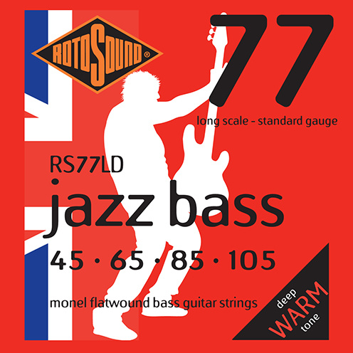 Rotosound Rotosound RS77LD Jazz Bass 45-105 Monel Flatwounds Long Scale