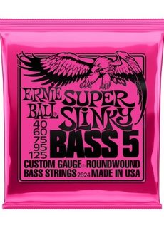 Ernie Ball Ernie Ball 2824 5-String Bass Strings 40-125 Super Slinky
