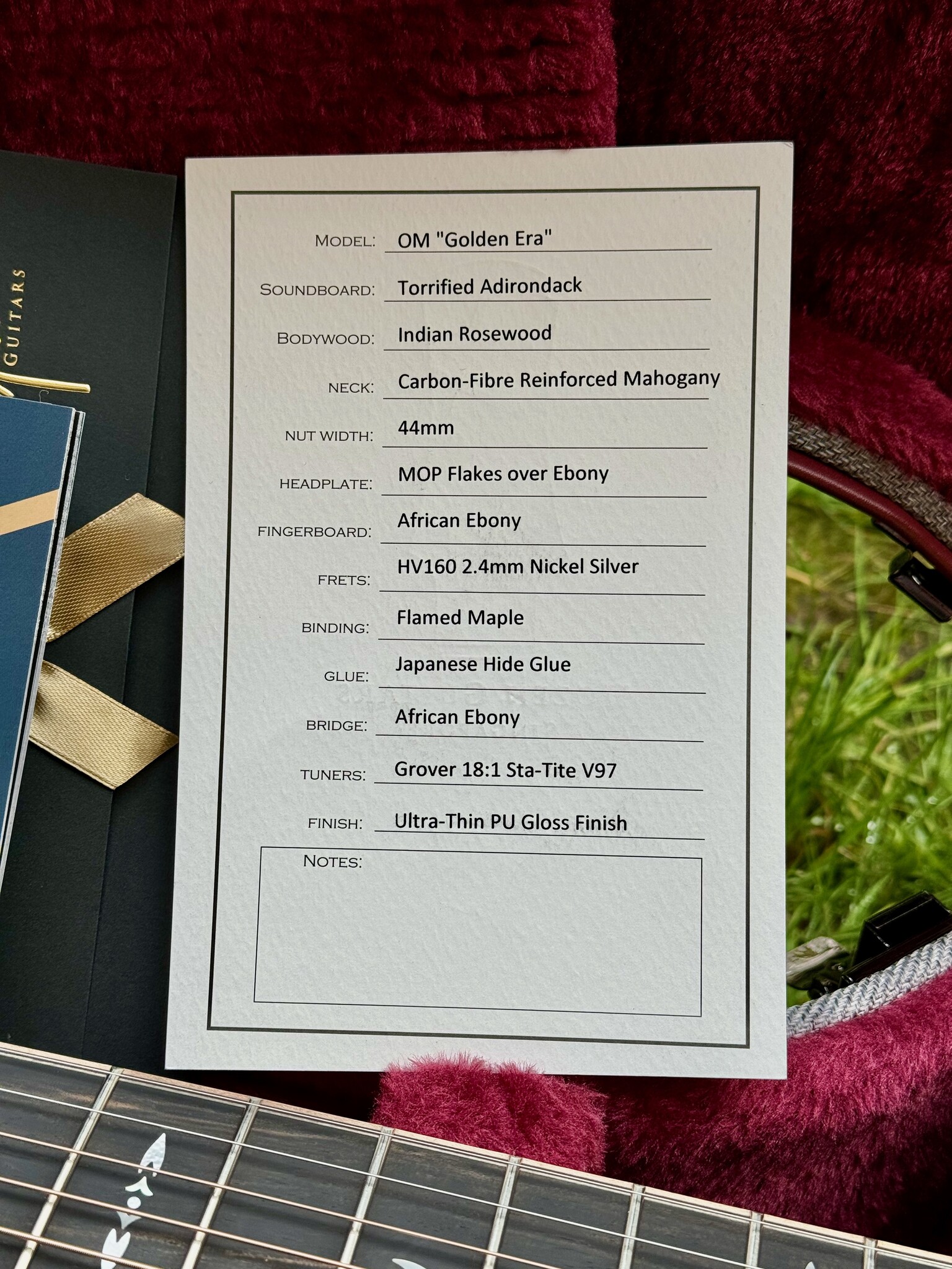 Hozen Guitars (SALE) Hozen Guitars Red Label GE "Golden Era" OM