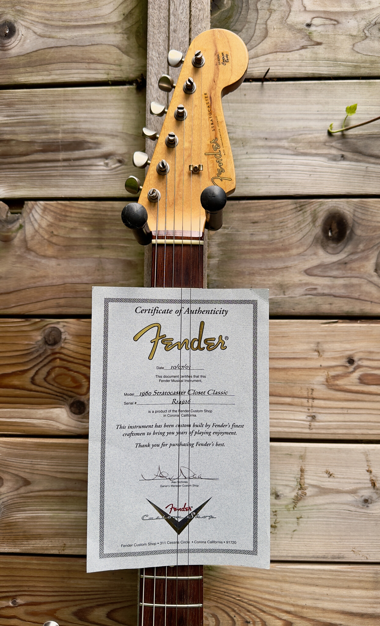 Fender Fender Custom Shop '60 Stratocaster Closet Classic Daphne Blue 2003