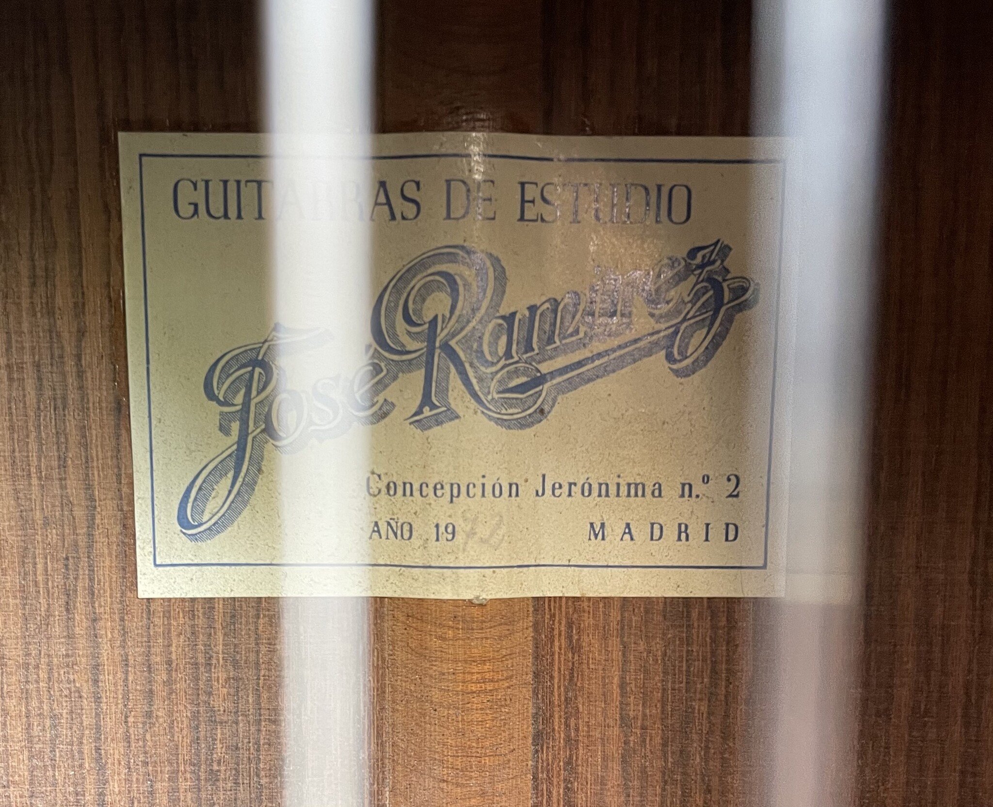 José Ramirez 1972 José Ramirez Guitarras de Estudio Concepcion Jeronima no. 2