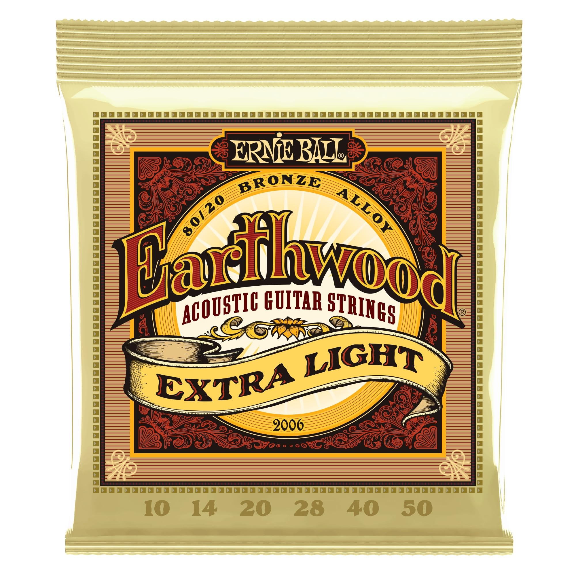 Ernie Ball Ernie Ball 2006 Earthwood Acoustic 10-50 80/20 Bronze