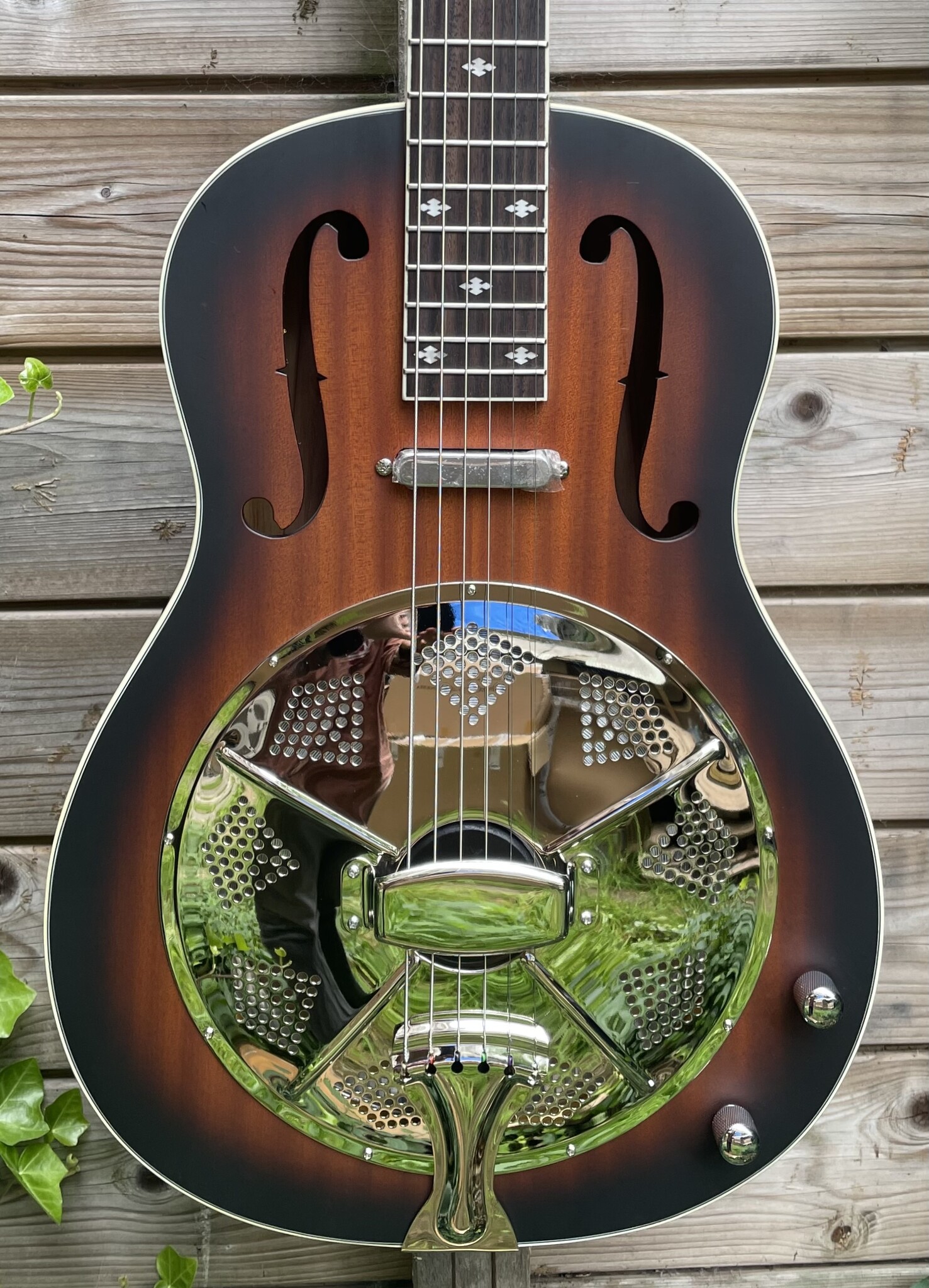 Royall Royall Single Spider Cone 12-Fret Resonator Hobo Sunburst w/PU HB12SC/SB