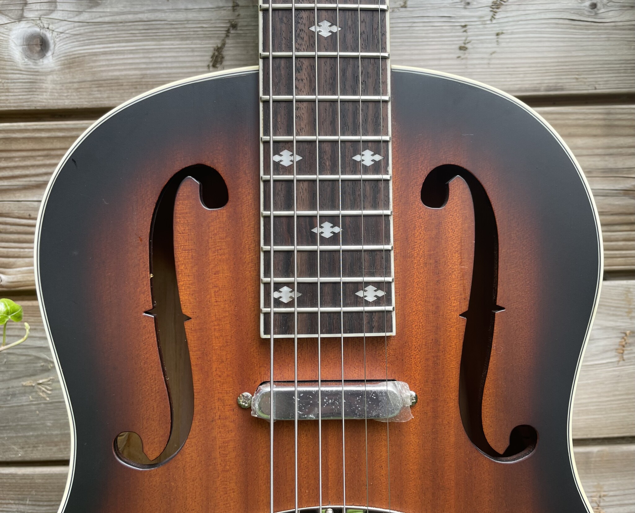 Royall Royall Single Spider Cone 12-Fret Resonator Hobo Sunburst w/PU HB12SC/SB