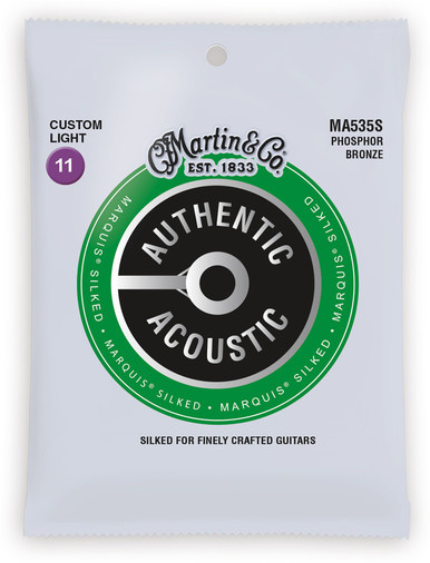 C. F. Martin & Co. Martin Authentic Acoustic Marquis Silked Phosphor Bronze MA535S Custom Light 11-52